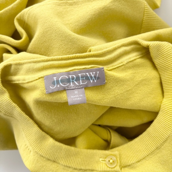 J. Crew New Jackie Cardigan Premium Ultra-fine Cotton Blend Burnished Citron - Picture 4 of 5